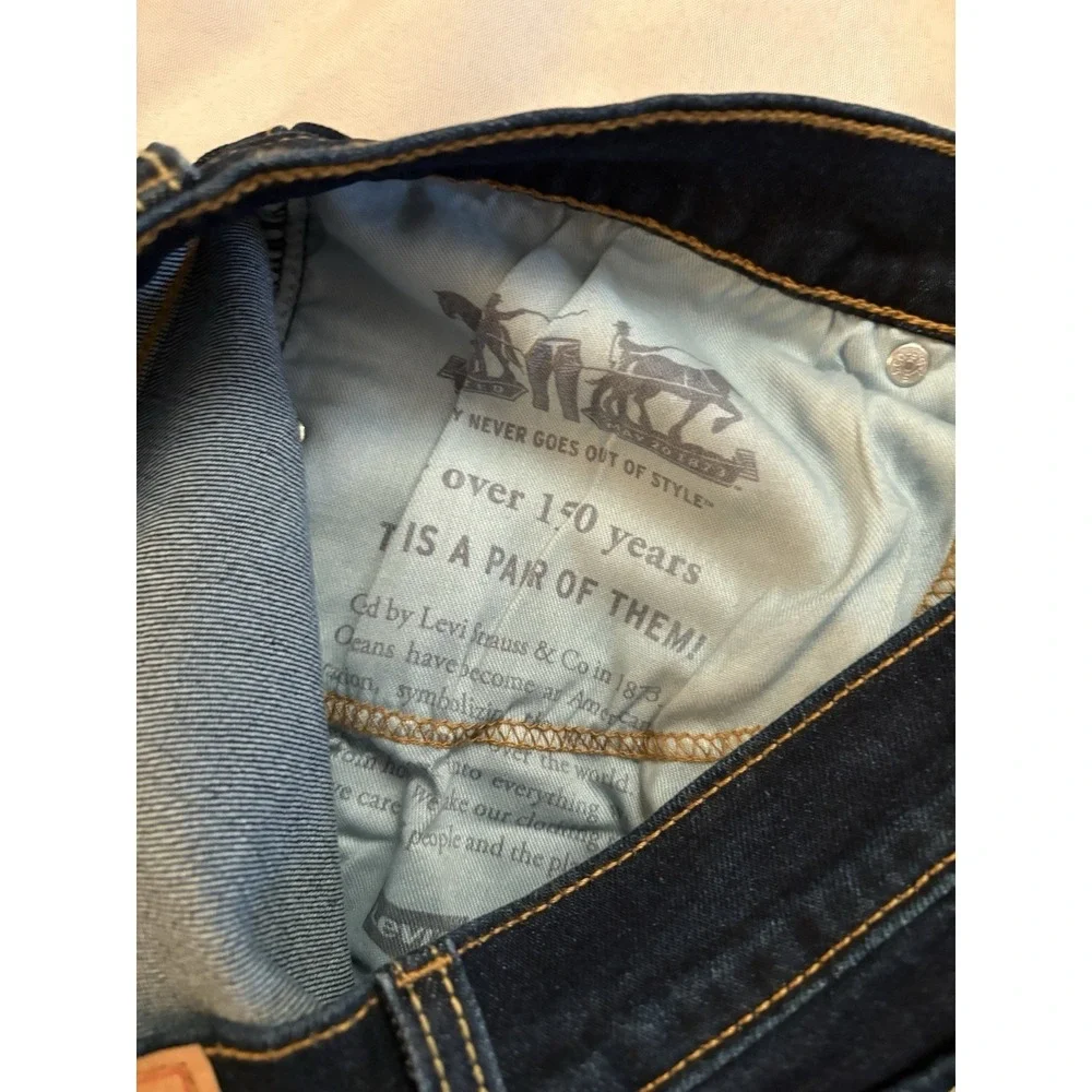 NEW Levi's 505 Jeans Mens 34 X 32 Blue Denim Cotton Stretch Regular Fit Straight